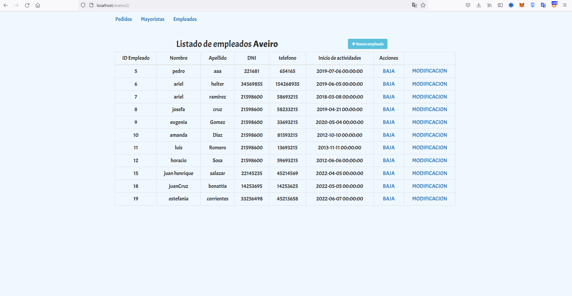 crud mysql php